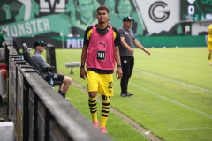 1. Spieltag 2023/2024: Preußen Münster - Borussia Dortmund U23 0:0. Die "virale" Verpflichtung des BVB, Jerome Nischalke. Er kam in der 2. Halbzeit zum Einsatz.