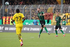 1. Spieltag 2023/2024: Preußen Münster - Borussia Dortmund U23 0:0. Rico Preißinger am Ball.