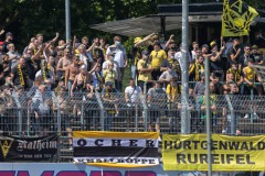 1. Spieltag 2021/2022: Preußen Münster - Alemannia Aachen 2:1. Aachen-Fans.