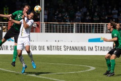 1. Spieltag 2021/2022: Preußen Münster - Alemannia Aachen 2:1. Simon Scherder am Ball.