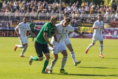 1. Spieltag 2021/2022: Preußen Münster - Alemannia Aachen 2:1. Gerrit Wegkamp am Ball.