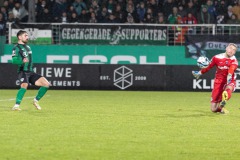 18. Spieltag: Preußen Münster - SC Verl 3:1. Malik Batmaz mit seiner Großchance nach 20 Minuten.