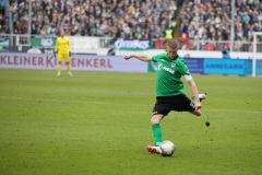 29. Spieltag 2022/2023: Preußen Münster - RW Oberhausen 2:0. Marc Lorenz im Einsatz