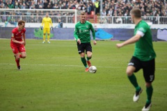29. Spieltag 2022/2023: Preußen Münster - RW Oberhausen 2:0. Alexander Hahn am Ball.
