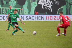 29. Spieltag 2022/2023: Preußen Münster - RW Oberhausen 2:0. Nicolai Remberg am Ball.