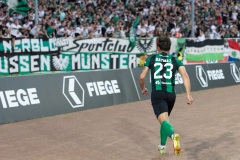 3. Spieltag 2023/2024: Preußen Münster - FC Ingolstadt 3:1. Malik Batmaz jubelt über das 2:1.