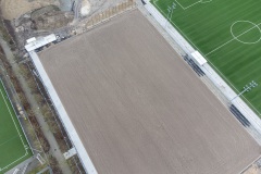 Trainingsplätze am Preußenstadion Anfang 2023, hier der künftige Rasenplatz.