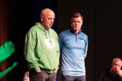 Doppelpass on Tour in Hiltrup am 24. April 2024.  Mario Basler und Thomas Helmer.