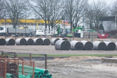 Zwei neue Trainingsplätze am Preußenstadion: Seit  dem 4. Januar 2023 wird Rollrasen auf dem künftigen Rasenplatz verlegt.
