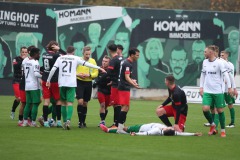 Westfalenpokal, Achtelfinale: Preußen Münster - SpVgg Erkenschwick 4:0. Foulspiel an Yassine Bouchama - und Rot gegen Erkenschwick.