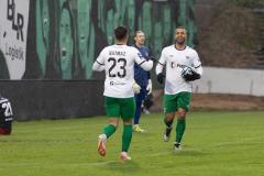 Westfalenpokal, Achtelfinale: Preußen Münster - SpVgg Erkenschwick 4:0. Torjubel nach Treffer von Andrew Wooten.