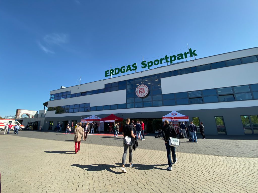 Der Erdgas-Sportpark in Halle.